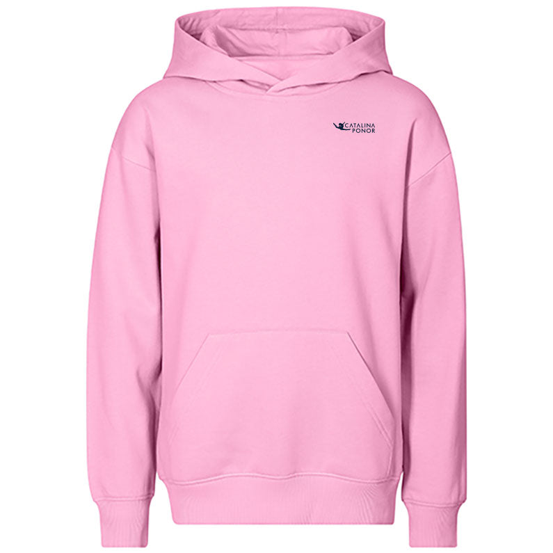 Hanorac fete roz cu gluga fara fermoar