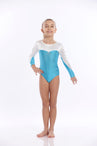 Leotard gimnastica cu maneca lunga
