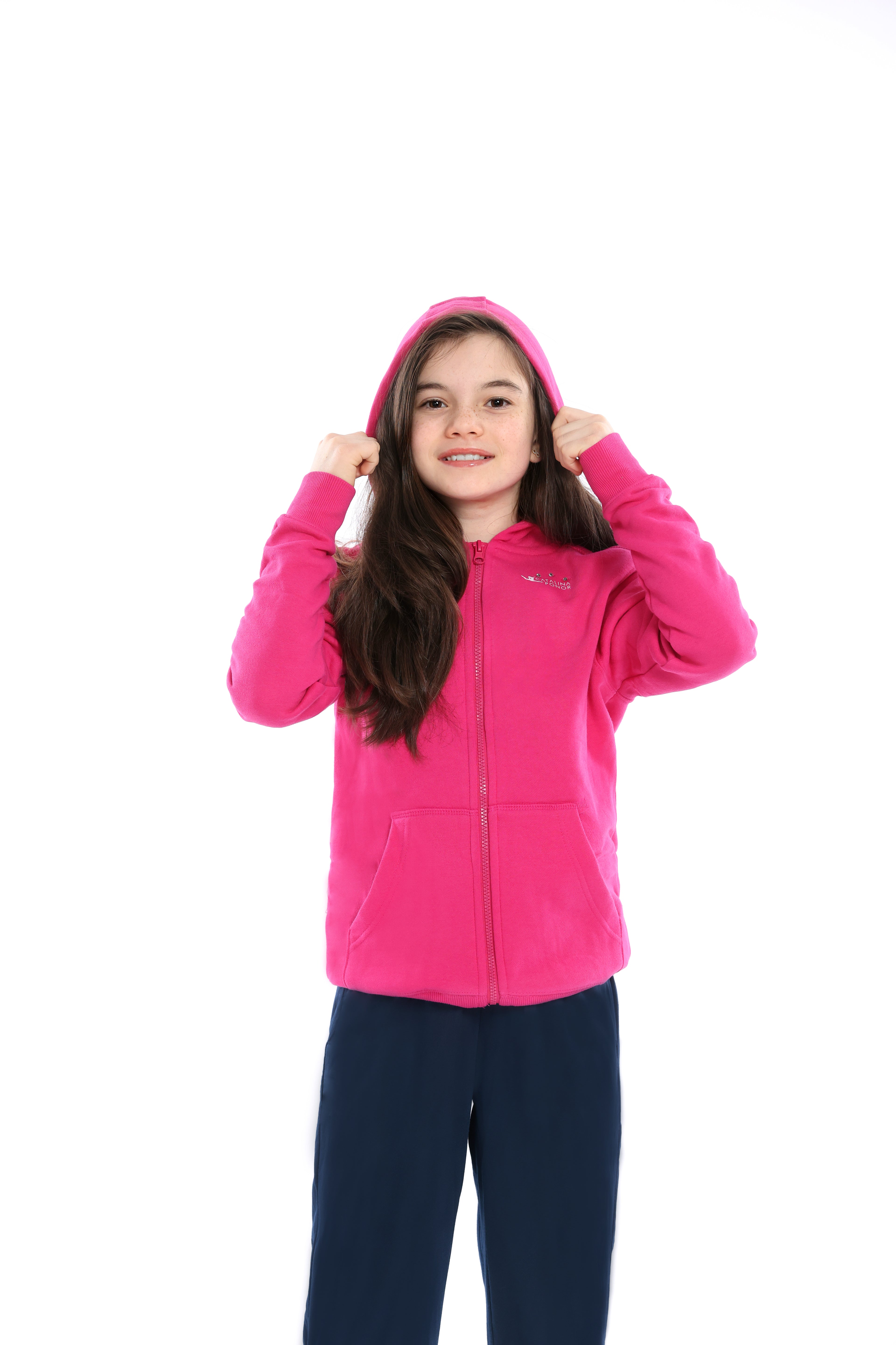 Hanoroc fete roz cu gluga