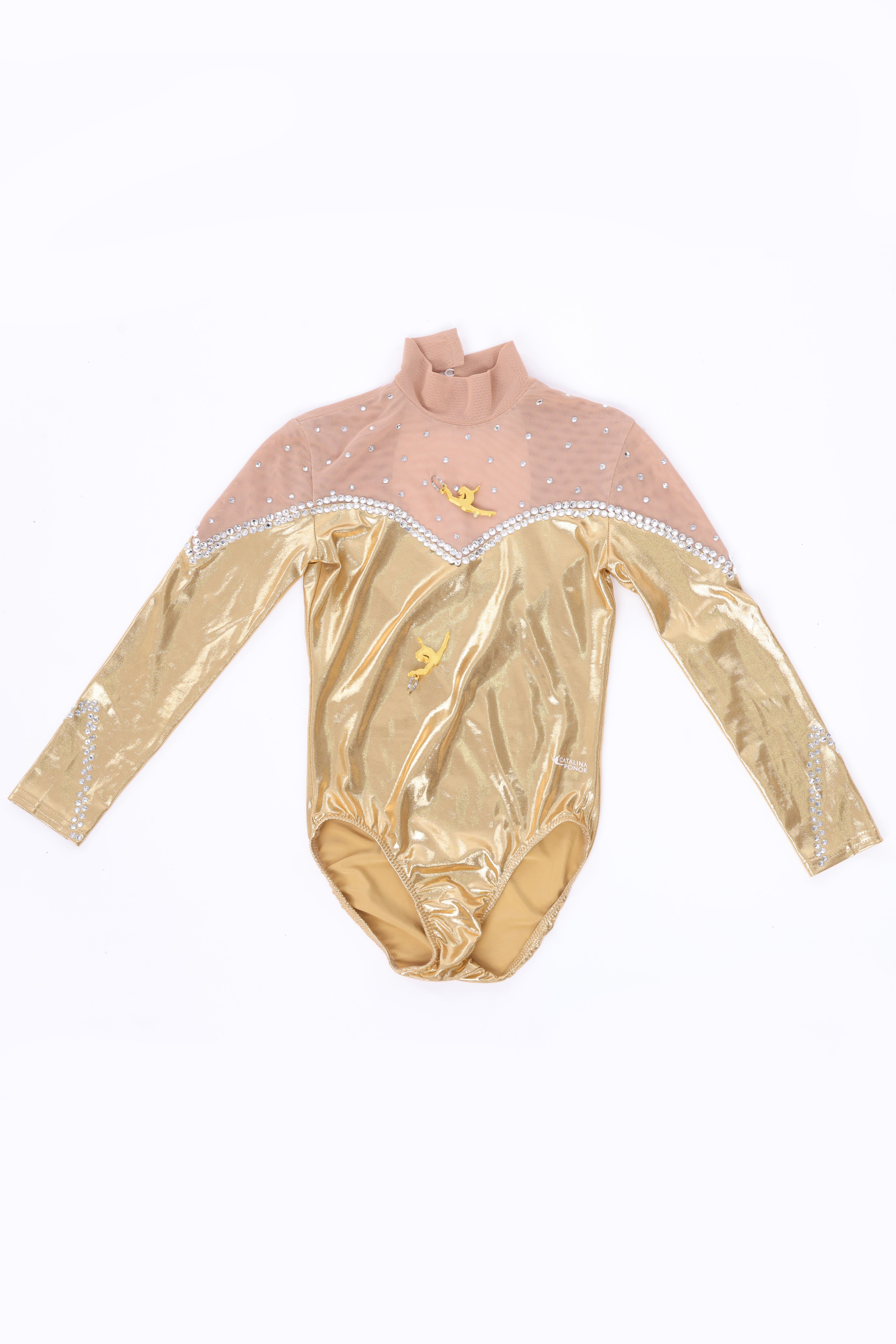 Costum gimnastica auriu