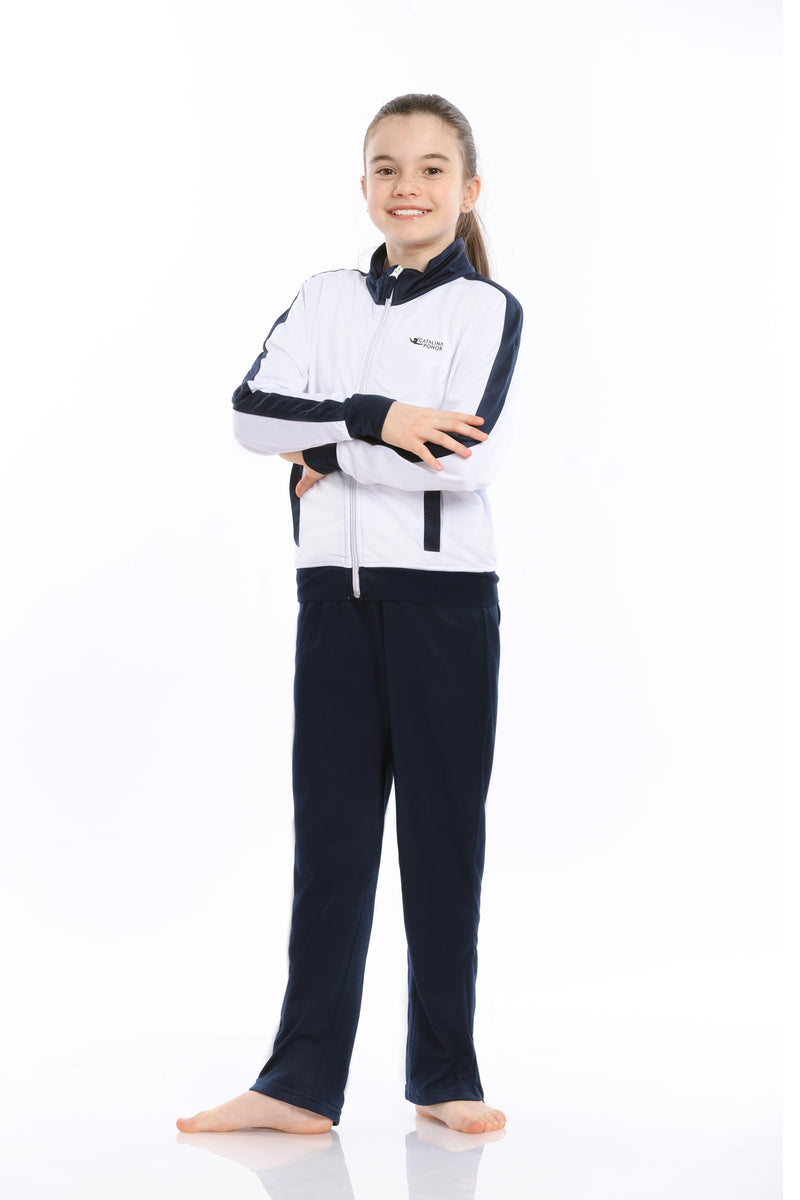 Trening gimnastica alb bleumarin