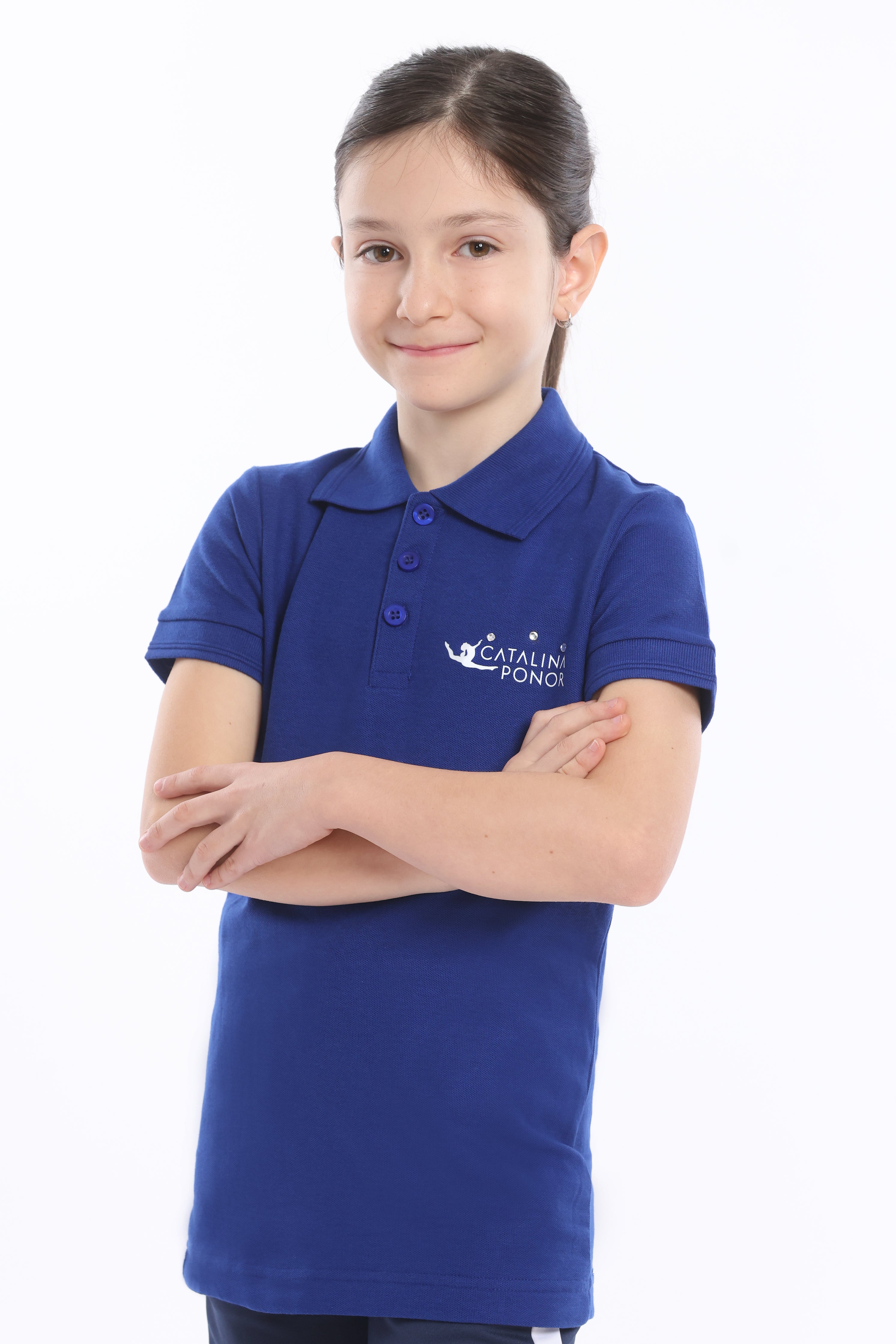 Tricou polo copii bleumarin
